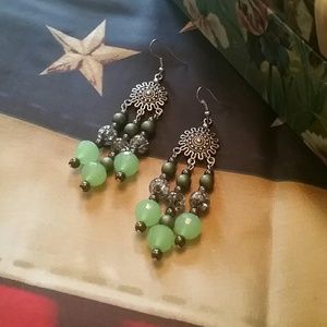 Gorgeous Green Chandelier Earrings